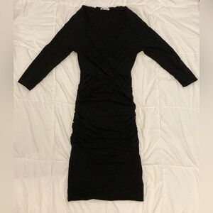 James Perse Draped Wrap Dress Black Size 2 (M)